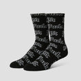 Load image into Gallery viewer, HUF Fuck It Old English Sock Black
