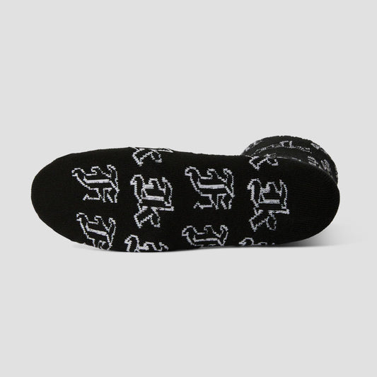 HUF Fuck It Old English Sock Black