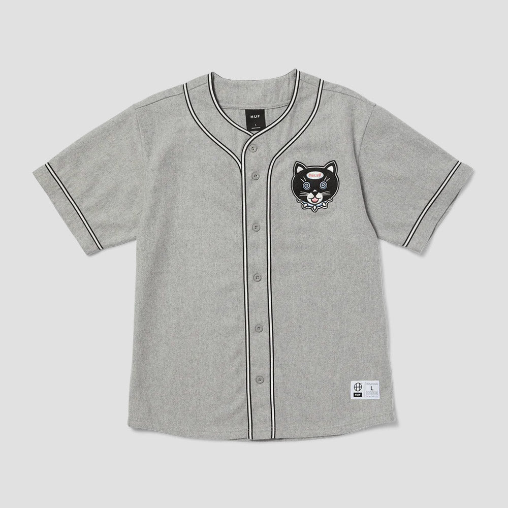 HUF Gato Baseball Jersey Charcoal