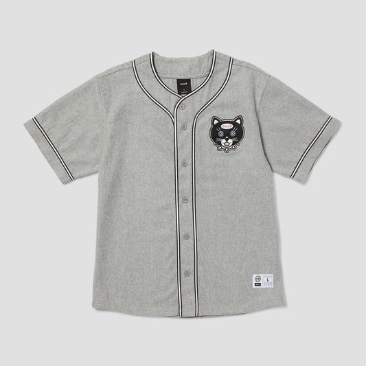 HUF Gato Baseball Jersey Charcoal