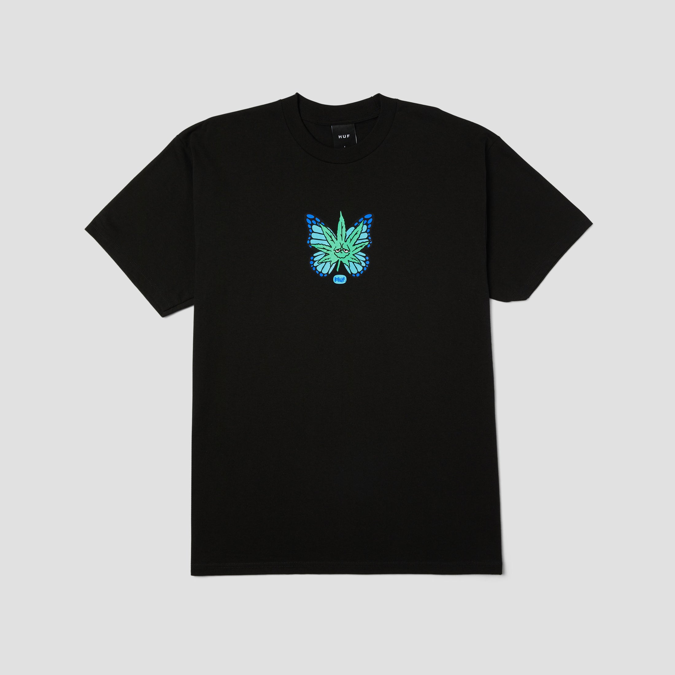 HUF Green Budderfly T-Shirt Black
