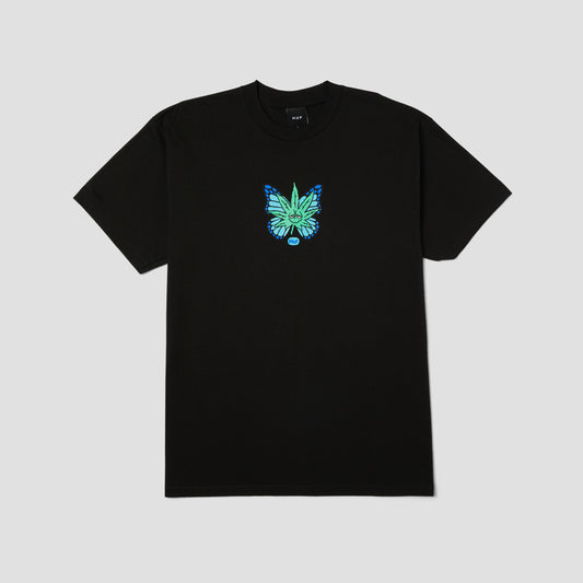 HUF Green Budderfly T-Shirt Black
