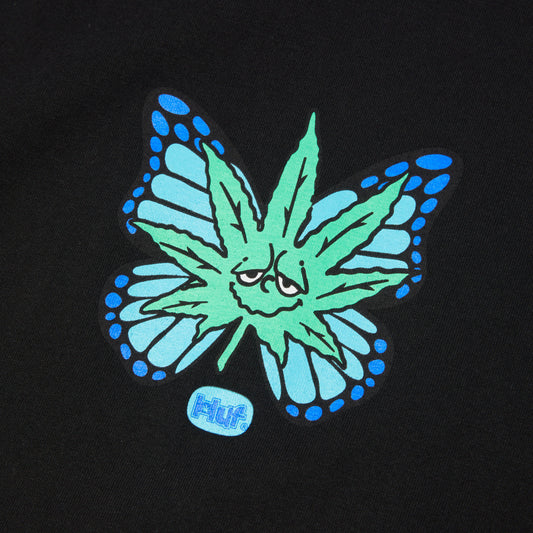 HUF Green Budderfly T-Shirt Black