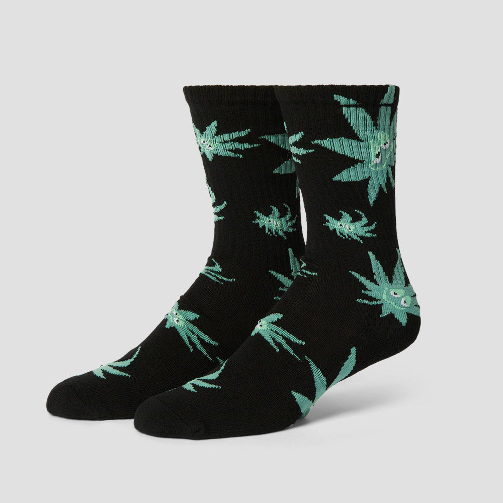HUF Green Buddy Exhale Sock Black