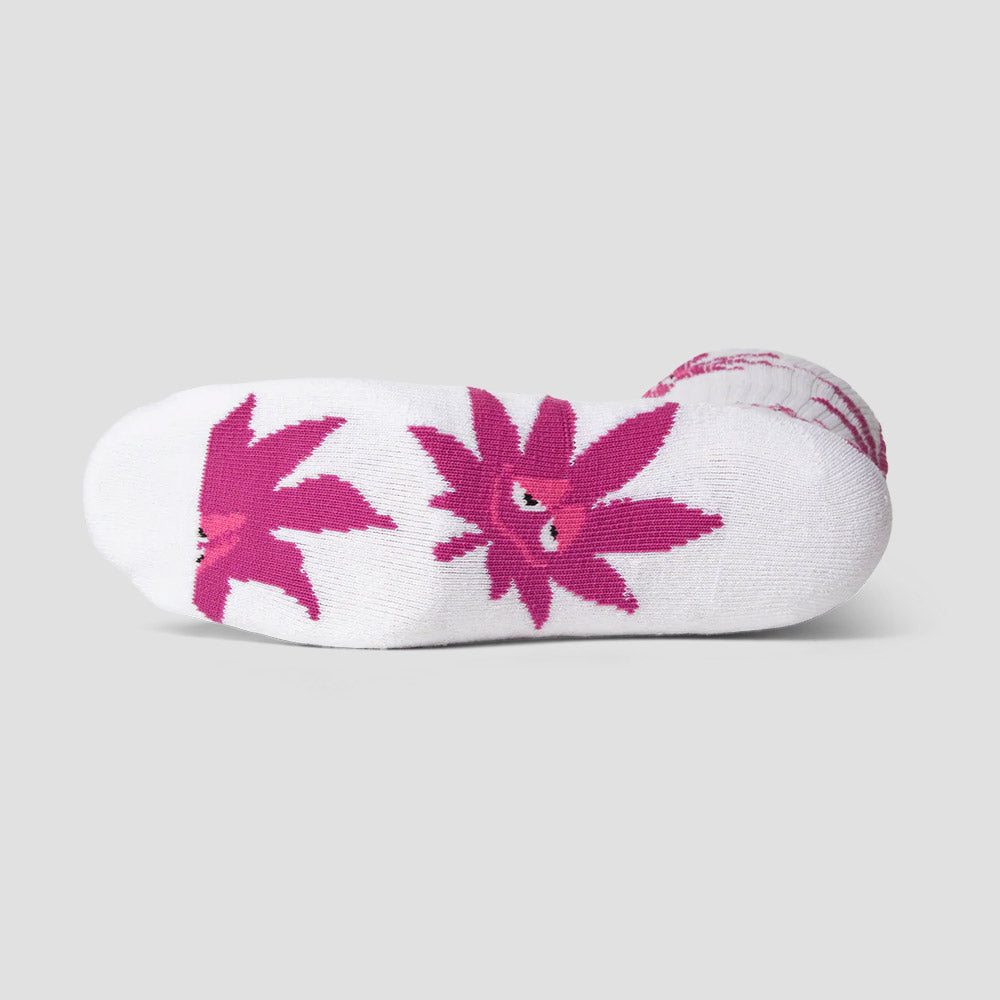 HUF Green Buddy Exhale Sock White