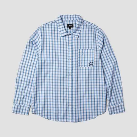 HUF H Star Longsleeve Plaid Shirt Light Blue