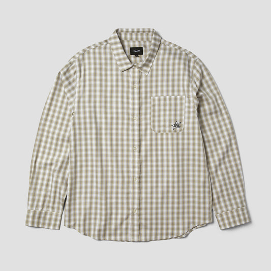 HUF H Star Longsleeve Plaid Shirt Putty