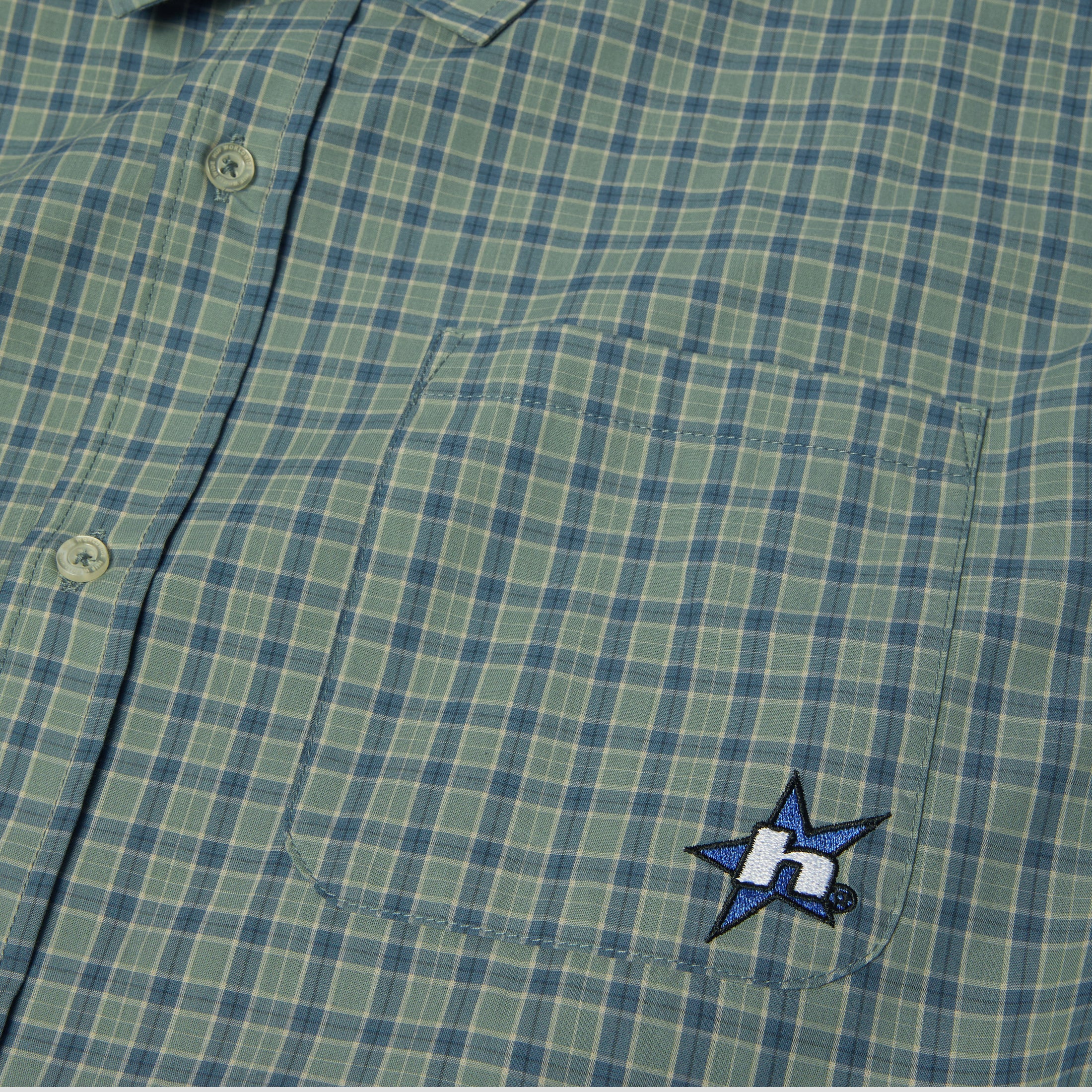HUF H Star Shortsleeve Plaid Shirt Marine