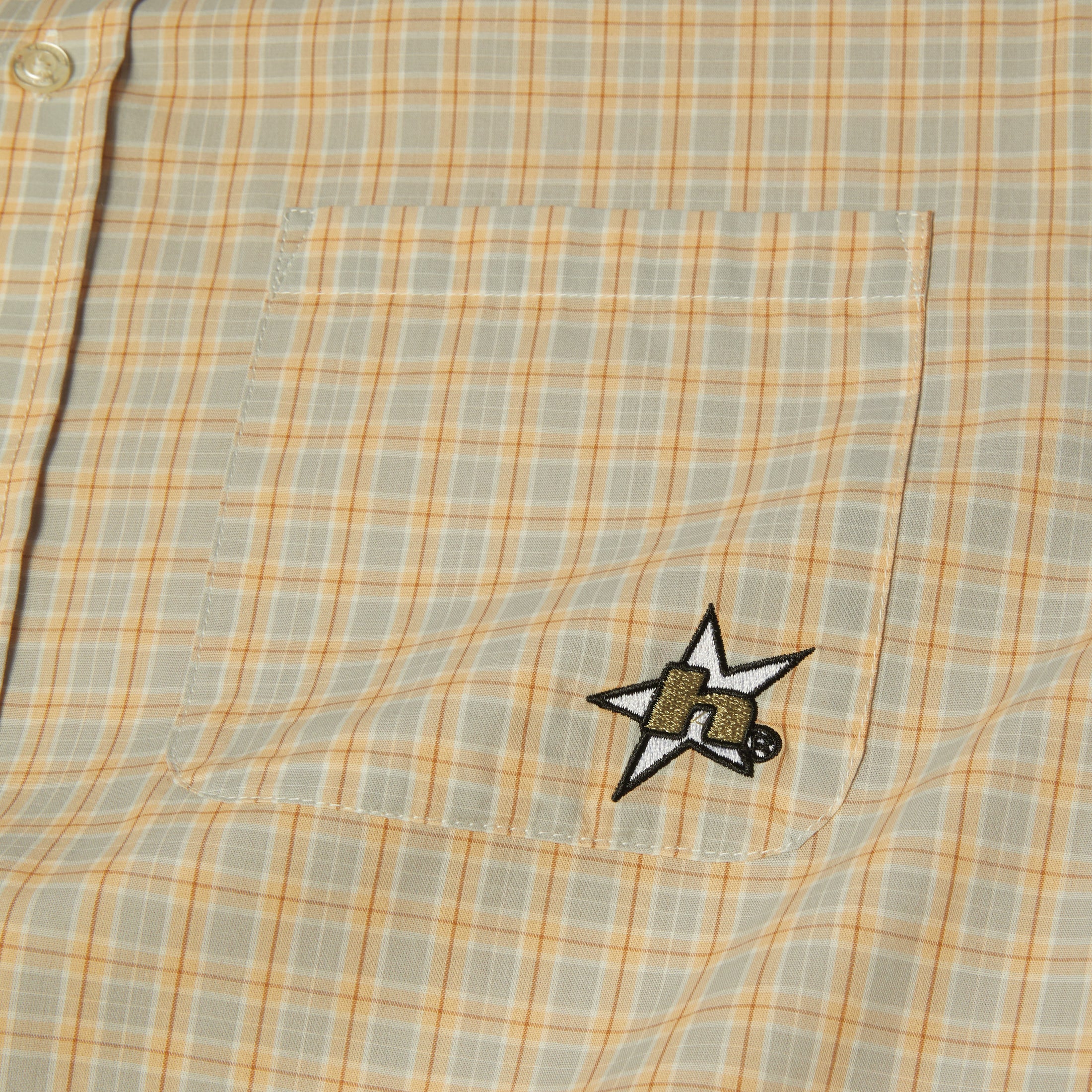 HUF H Star Shortsleeve Plaid Shirt Putty