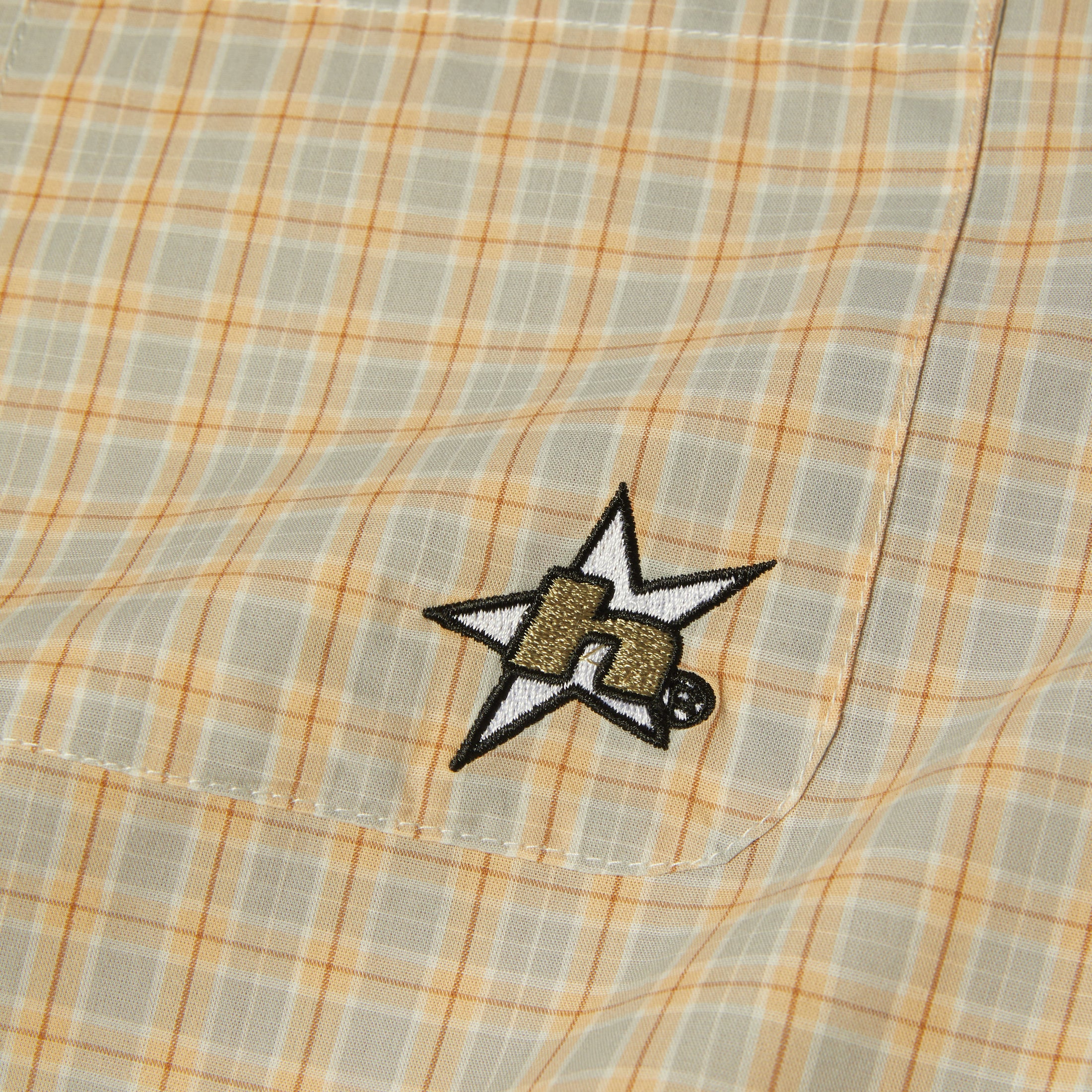 HUF H Star Shortsleeve Plaid Shirt Putty