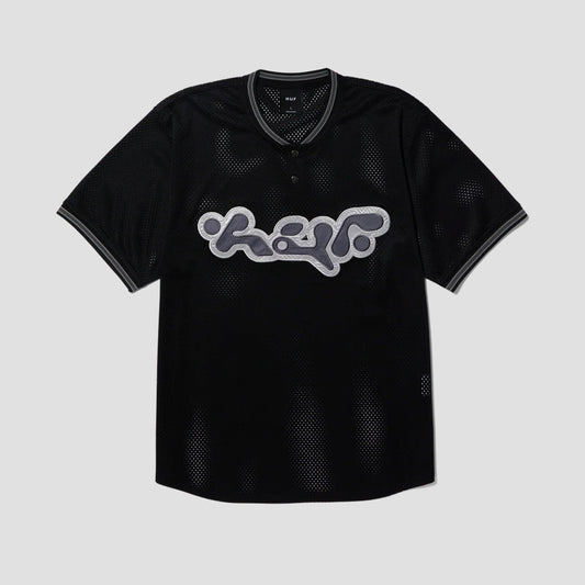 HUF Halftime Henley Shortsleeve Jersey Black