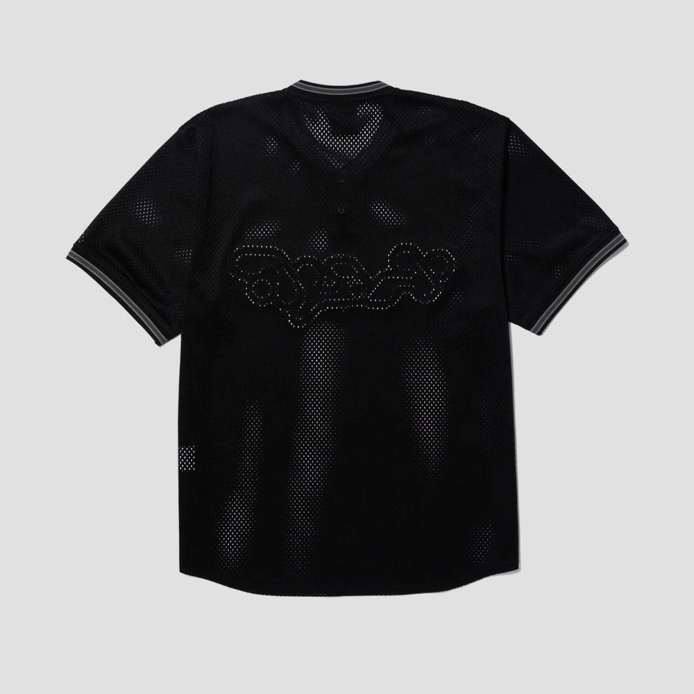 HUF Halftime Henley Shortsleeve Jersey Black