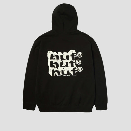 HUF Hand Stacked Hoodie Black