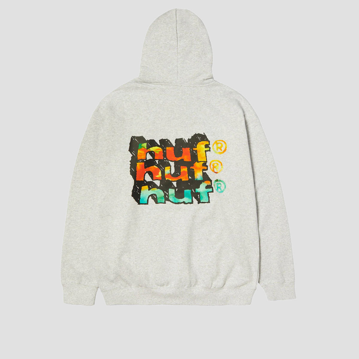 HUF Hand Stacked Hoodie Heather Grey