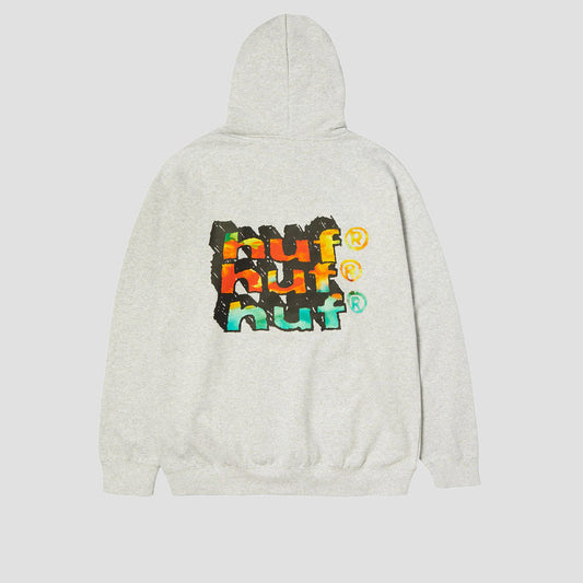 HUF Hand Stacked Hoodie Heather Grey