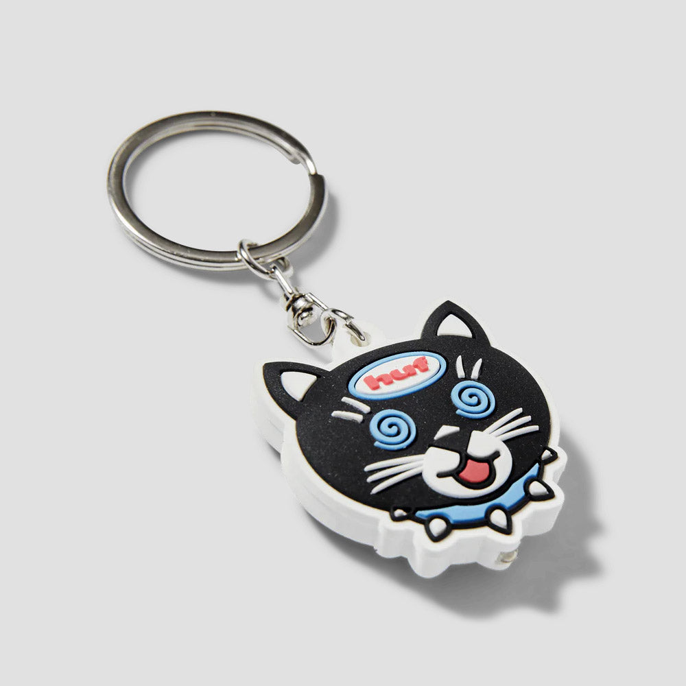 HUF Hypno Cat Led Keychain Black