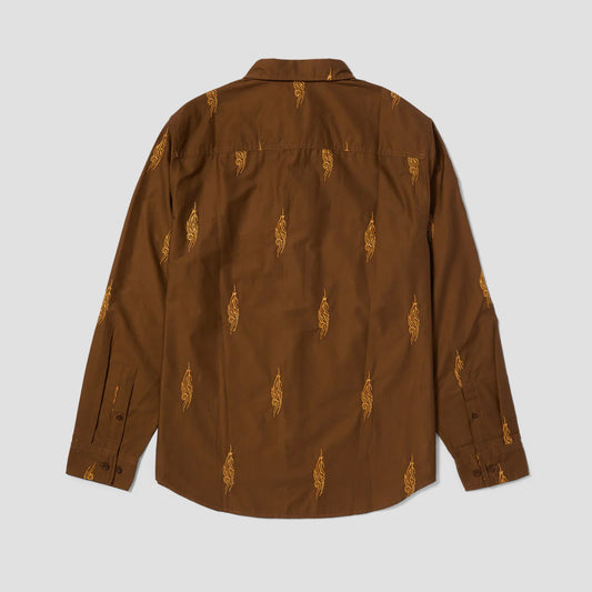 HUF Larkin Embroidered Work Shirt Bison
