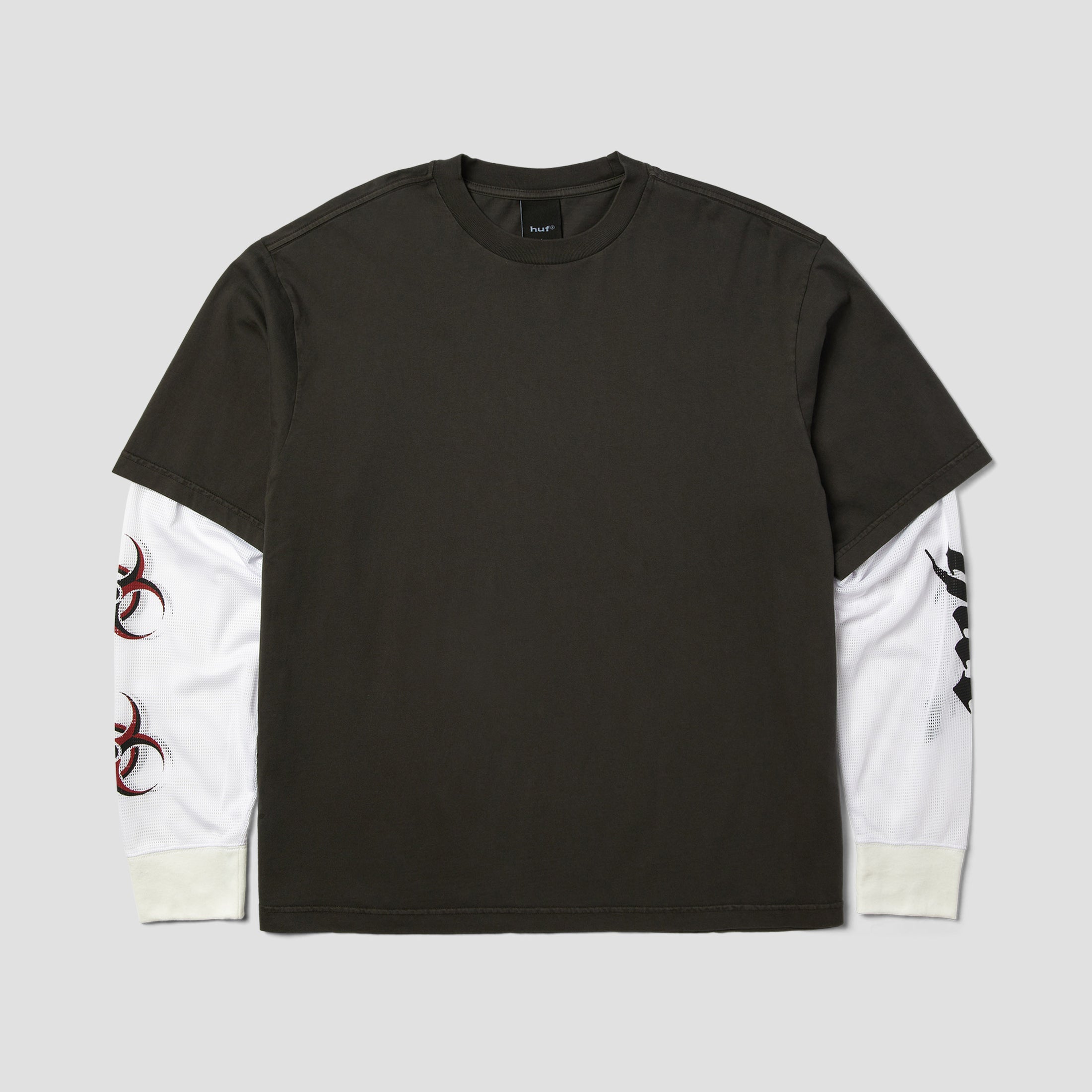 HUF Leon Longsleeve Double Layer Top Vintage Black