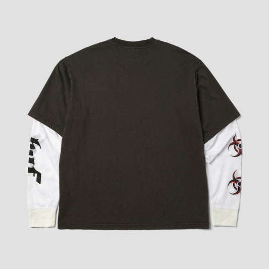 HUF Leon Longsleeve Double Layer Top Vintage Black