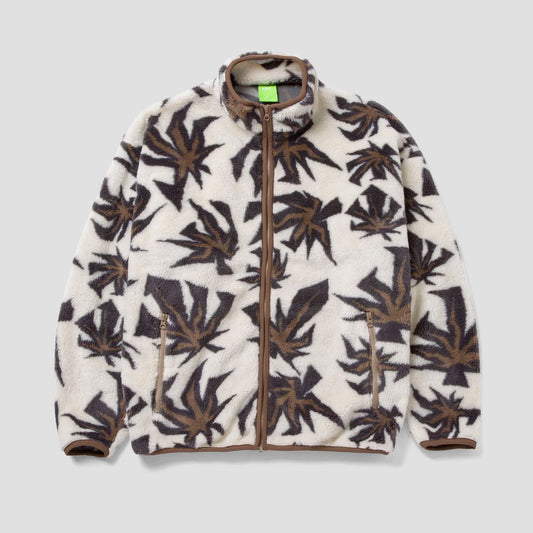 HUF Lowell Jacquard Sherpa Zip Natural
