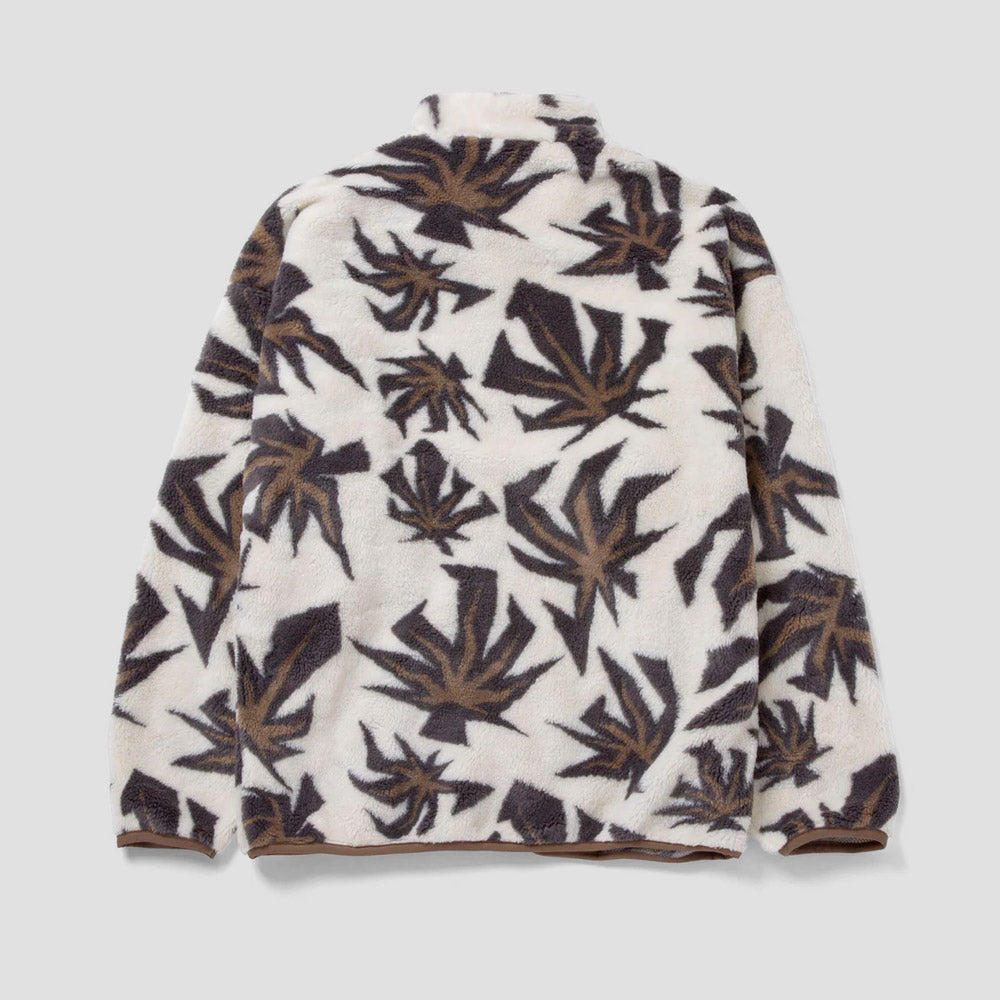 HUF Lowell Jacquard Sherpa Zip Natural