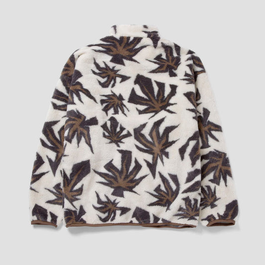 HUF Lowell Jacquard Sherpa Zip Natural