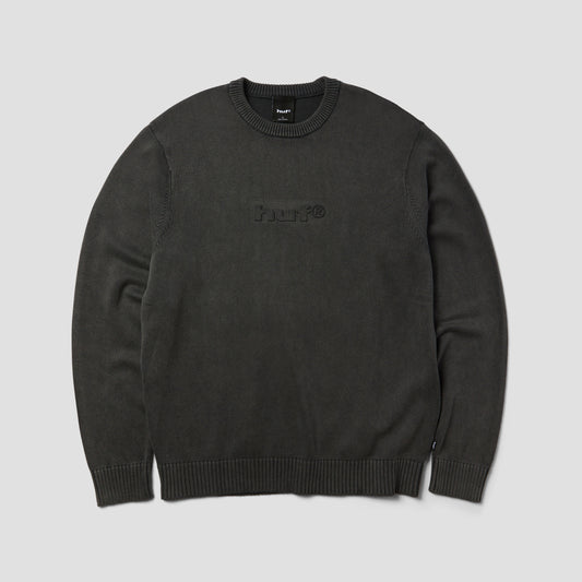 HUF Pacific Wash Embossed Crewneck Black
