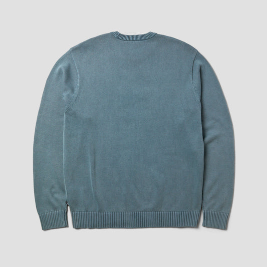 HUF Pacific Wash Embossed Crewneck Blue