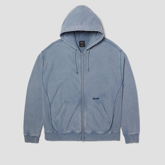 HUF Pacific Wash Full Zip Hoodie Blue