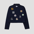 Load image into Gallery viewer, HUF Patches Longsleeve Crop Polo Navy
