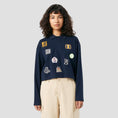 Load image into Gallery viewer, HUF Patches Longsleeve Crop Polo Navy
