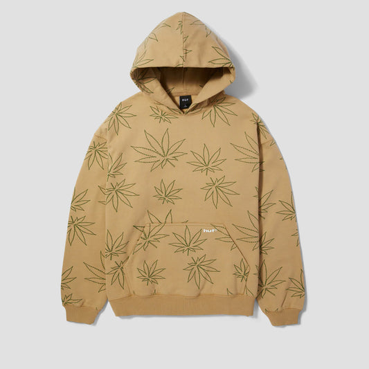 HUF Plantlife Fleece Hood Oatmeal
