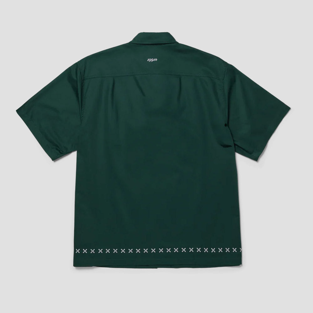 HUF Pomona Shortsleeve Work Shirt Forest Green