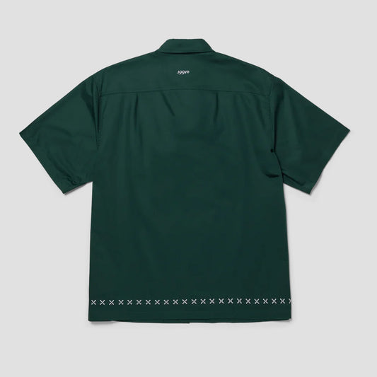 HUF Pomona Shortsleeve Work Shirt Forest Green
