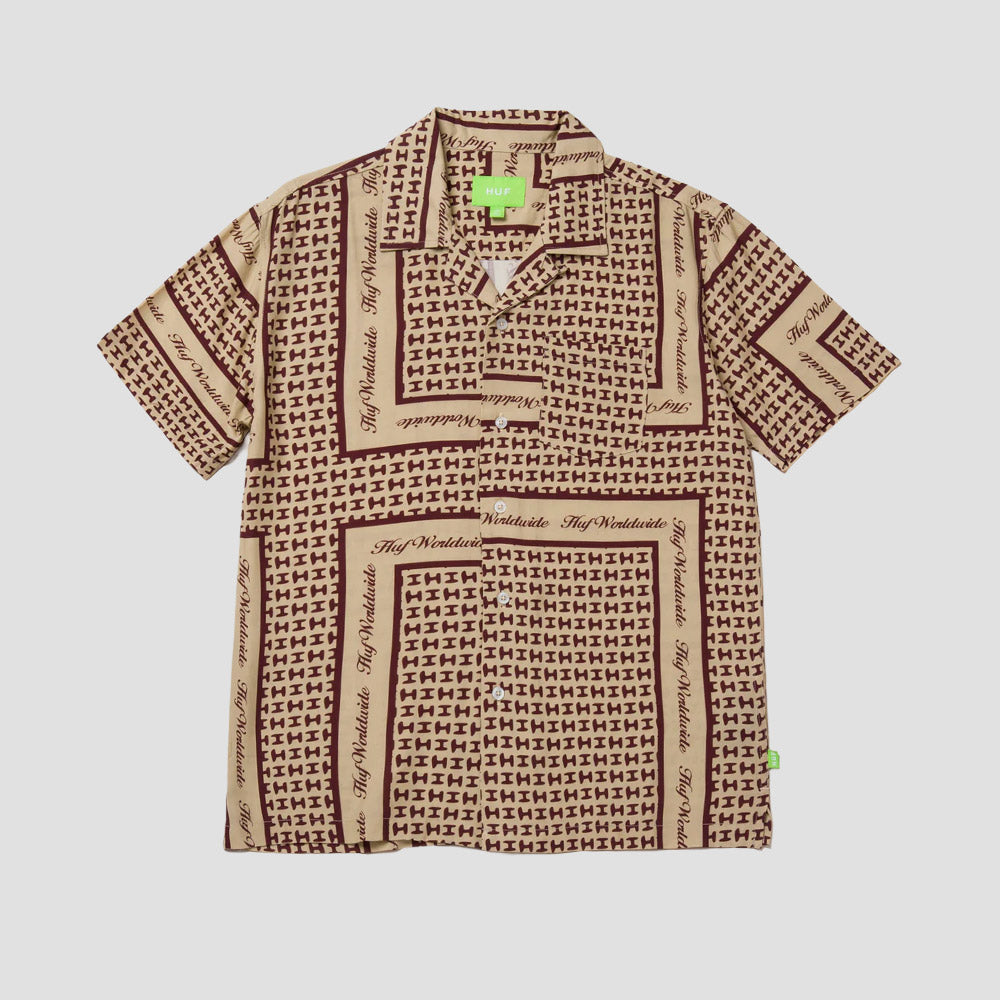 HUF Scarf Shortsleeve Resort Top Tan
