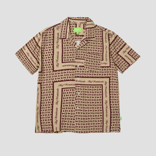 HUF Scarf Shortsleeve Resort Top Tan