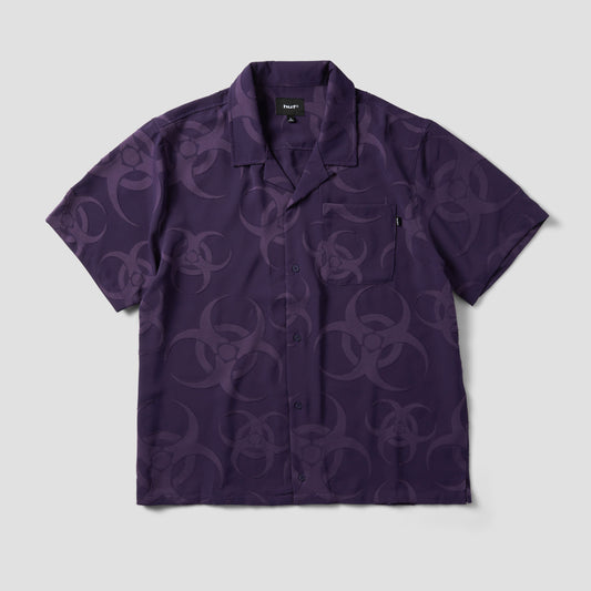 HUF Sector Jacquard Shortsleeve Shirt Dark Berry