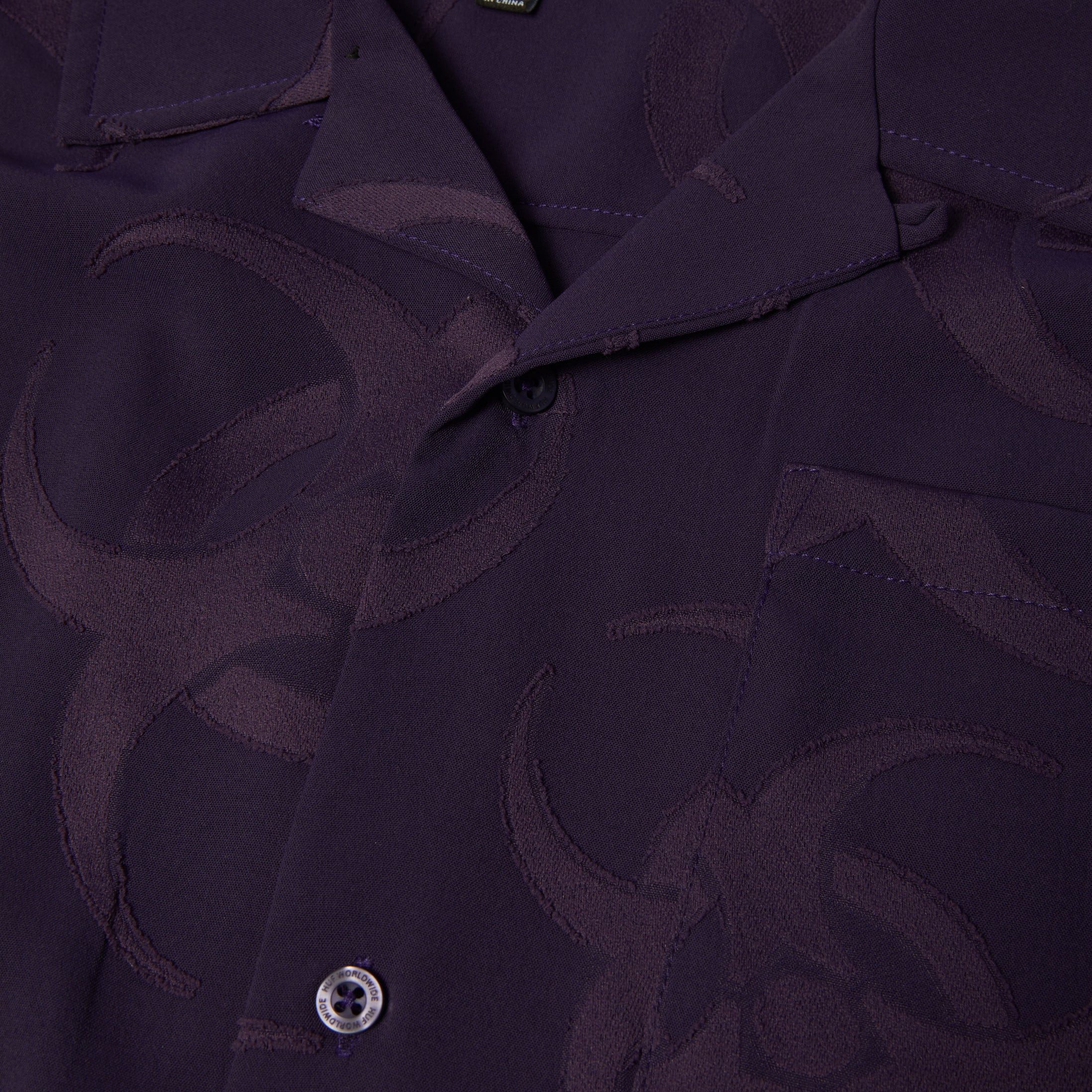 HUF Sector Jacquard Shortsleeve Shirt Dark Berry