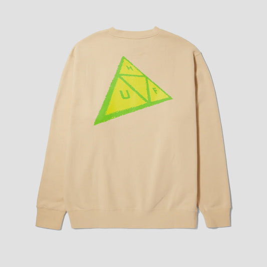 HUF Skewed TT Crewneck Wheat