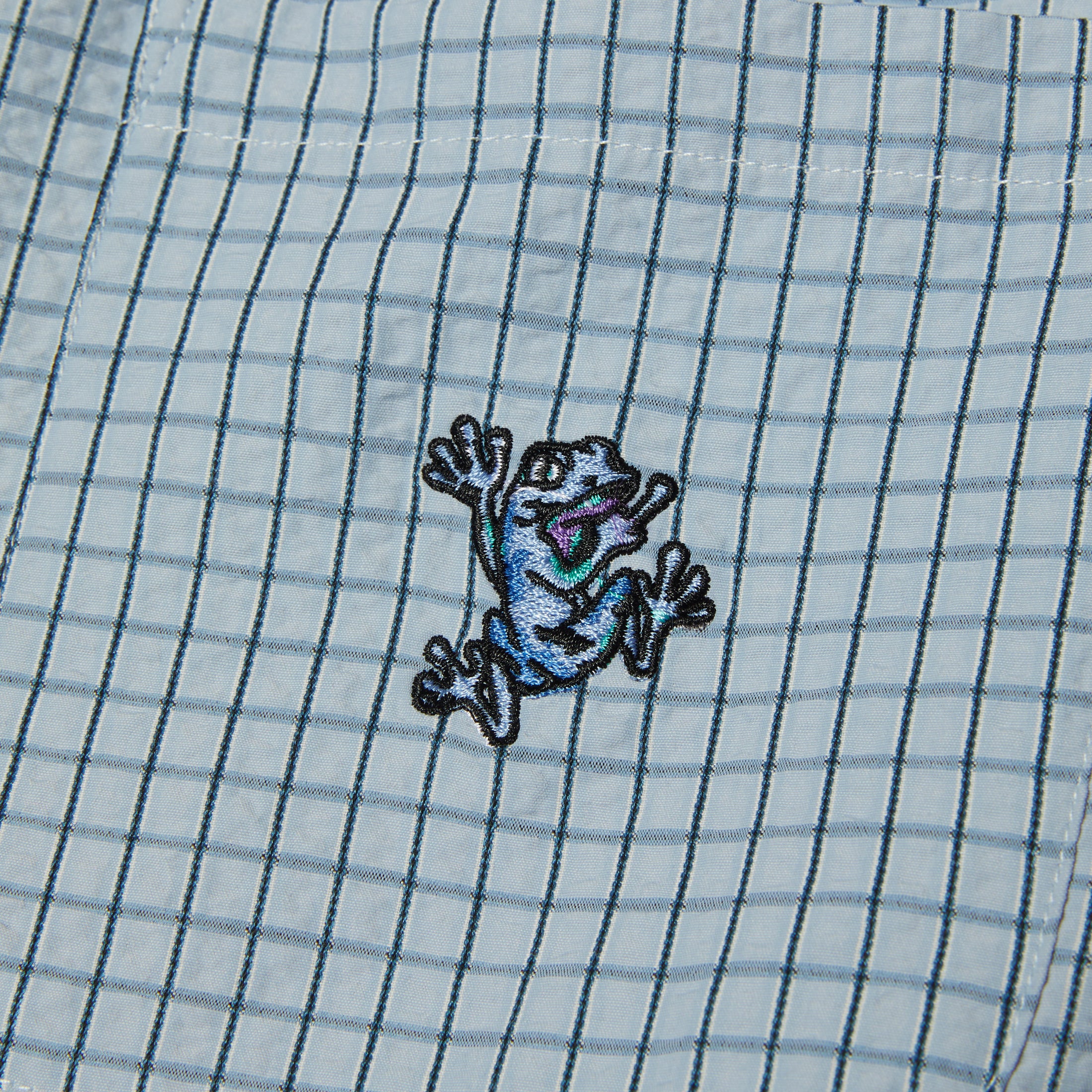 HUF Stuck On You Shortsleeve Plaid Shirt Ice Blue