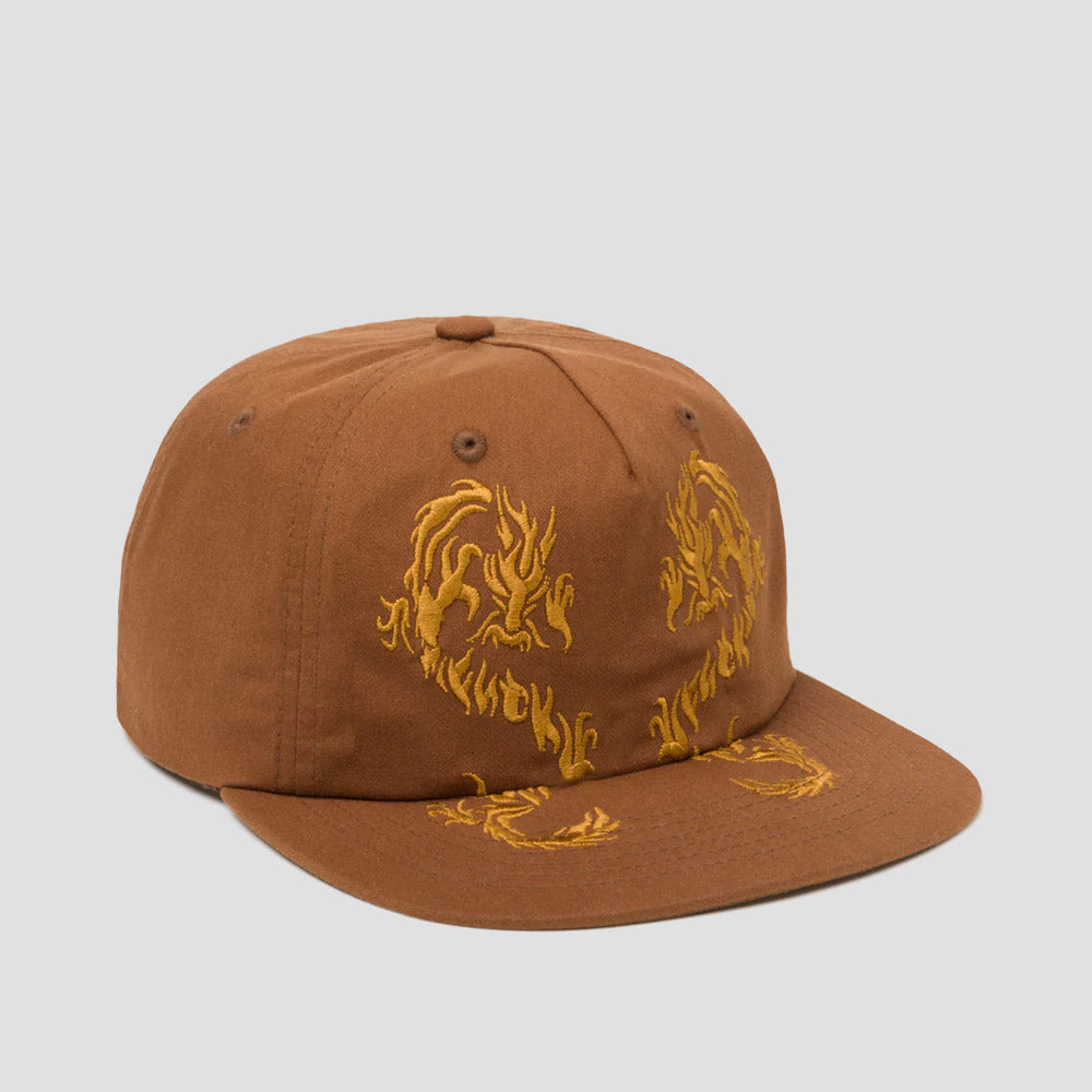 HUF Twin Dragon Snapback Coffee