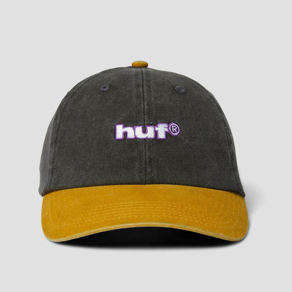 HUF Two Tone 89 Washed 6 Panel Hat Black