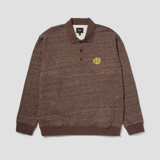 HUF Winston Polo Fleece Coffee