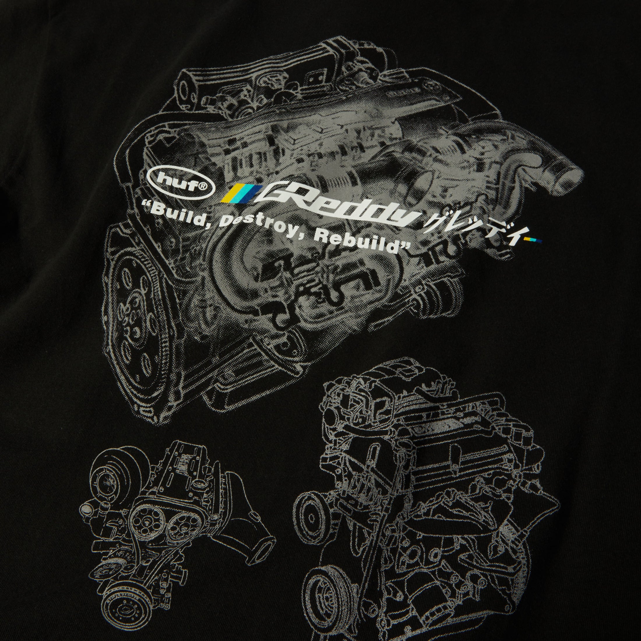 HUF x GReddy Motors T-Shirt Black