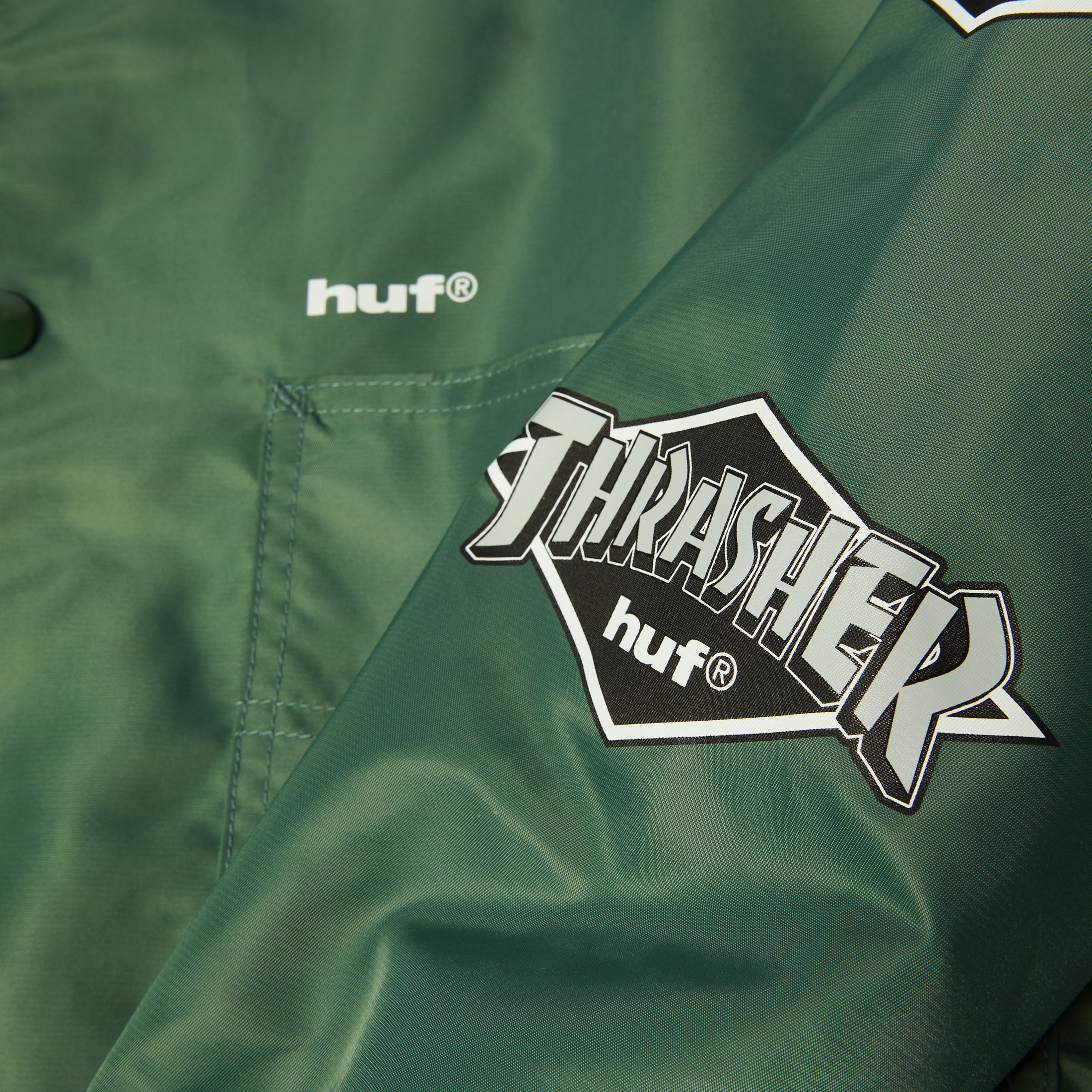 HUF x Thrasher Logo Jacket Forest Green