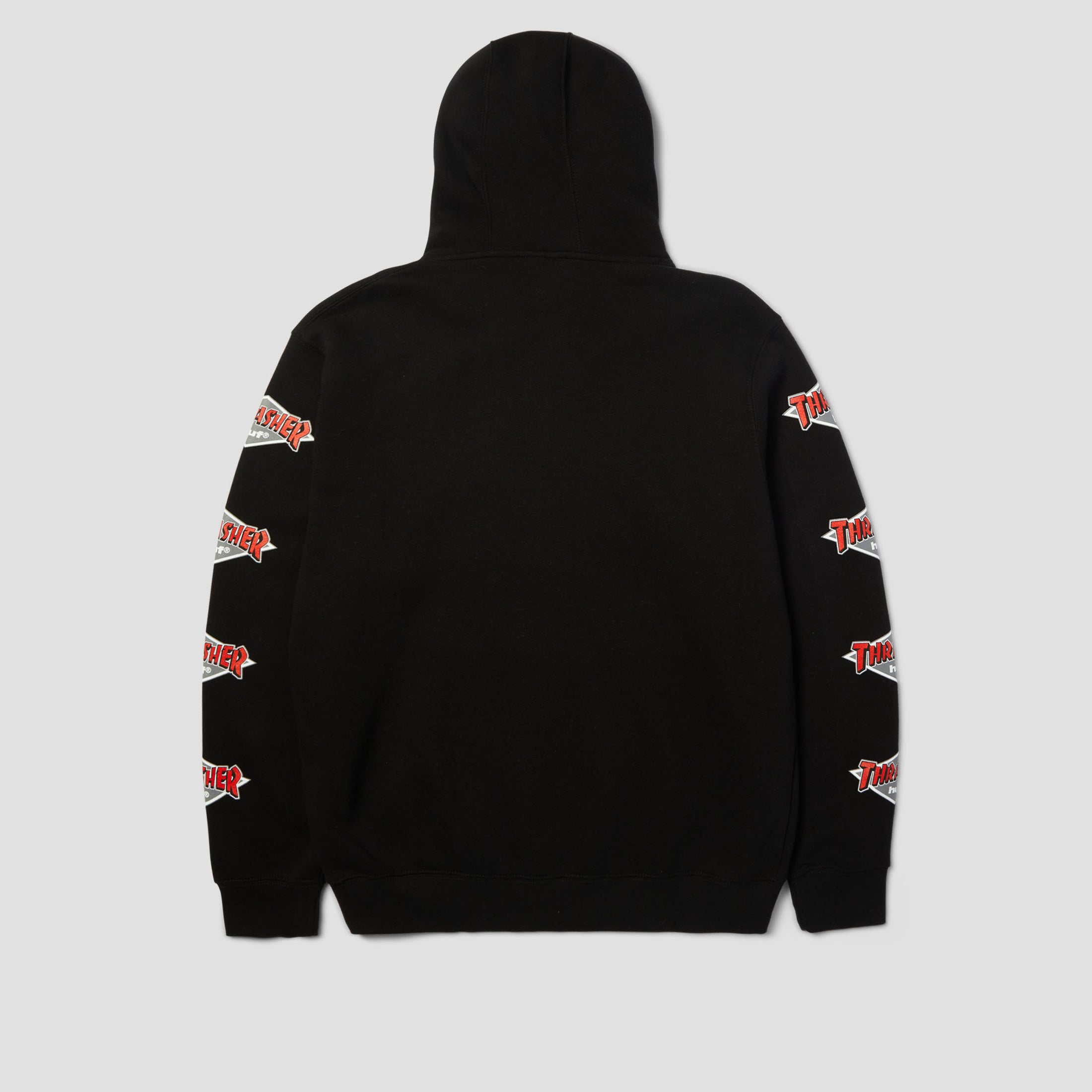 HUF x Thrasher Logo Hoodie Black