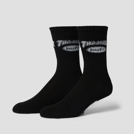HUF x Thrasher Logo Sock Black