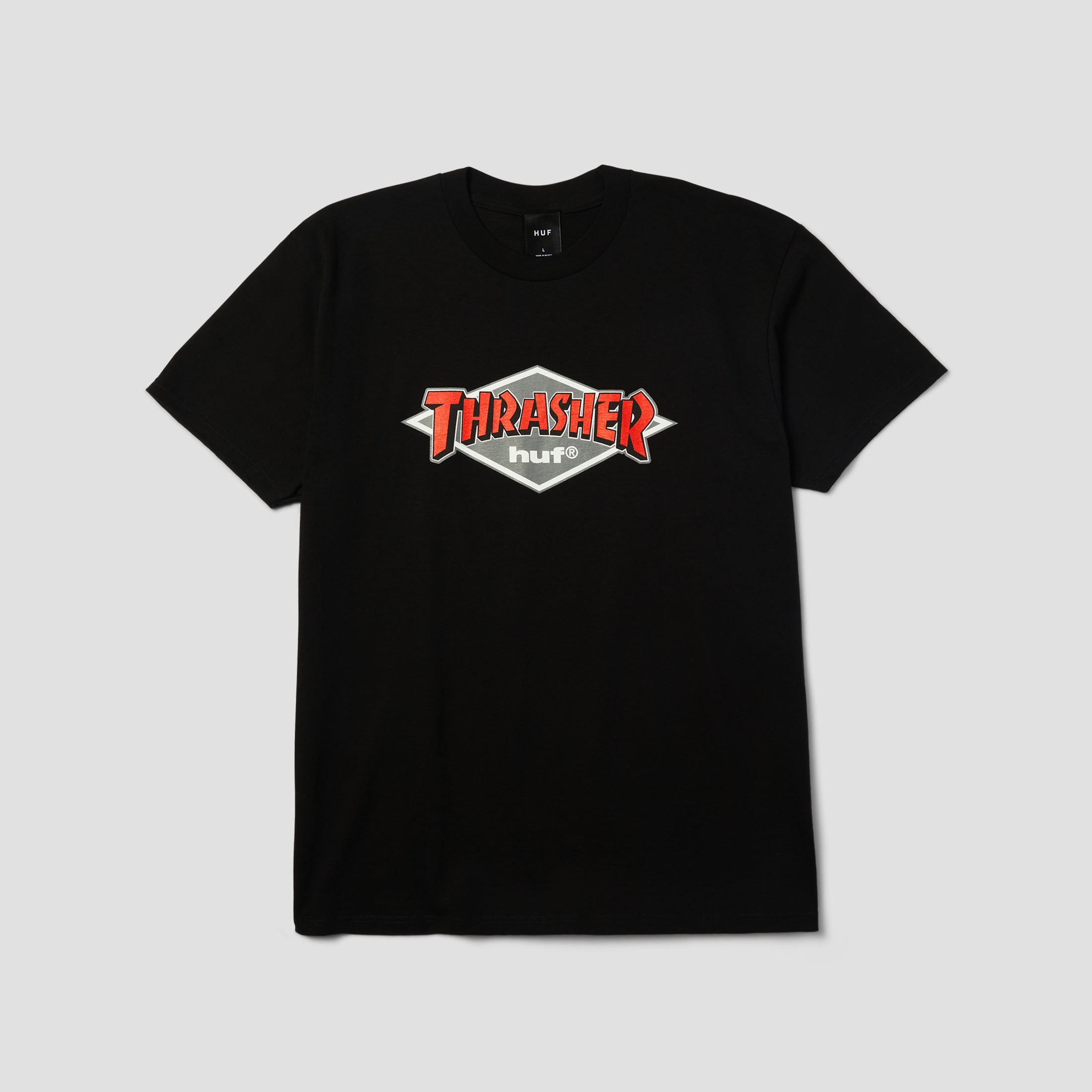 HUF x Thrasher Logo T-Shirt Black