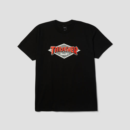 HUF x Thrasher Logo T-Shirt Black