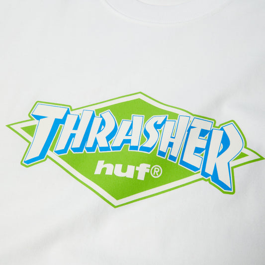 HUF x Thrasher Logo T-Shirt White